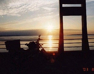 サロマ湖の夕日