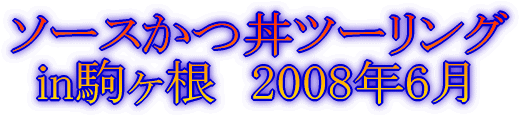 ソースかつ丼ツーリング in駒ヶ根 2008年6月