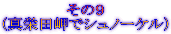 その9 (真栄田岬でシュノーケル)