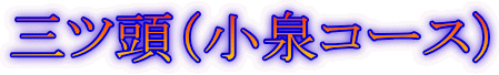 三ツ頭(小泉コース)